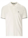 Chest Logo Short Sleeve PK Shirt White - CP COMPANY - BALAAN.