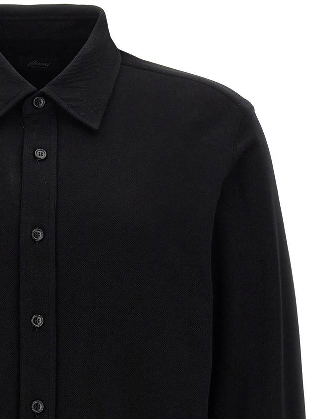 Brioni Cotton Piquet Shirt - BRIONI - BALAAN 3