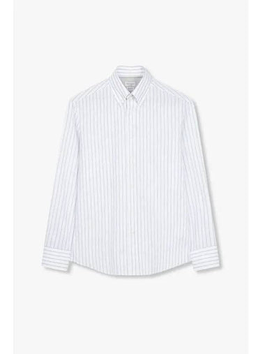 10 ePoint Men s Slim Fit Striped Shirt White - BRUNELLO CUCINELLI - BALAAN 1