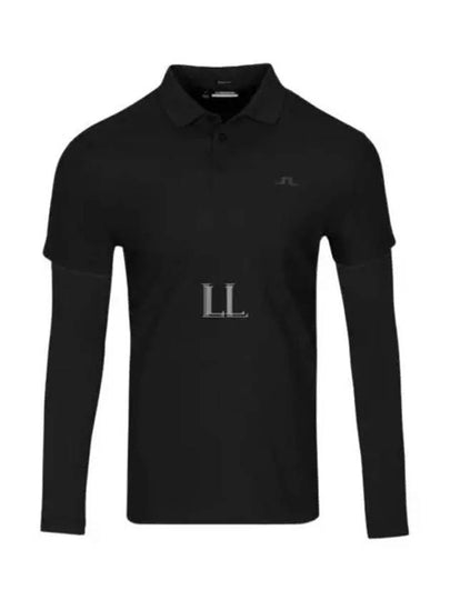 Liam Regular Fit Long Sleeve Polo Shirt Black - J.LINDEBERG - BALAAN 2