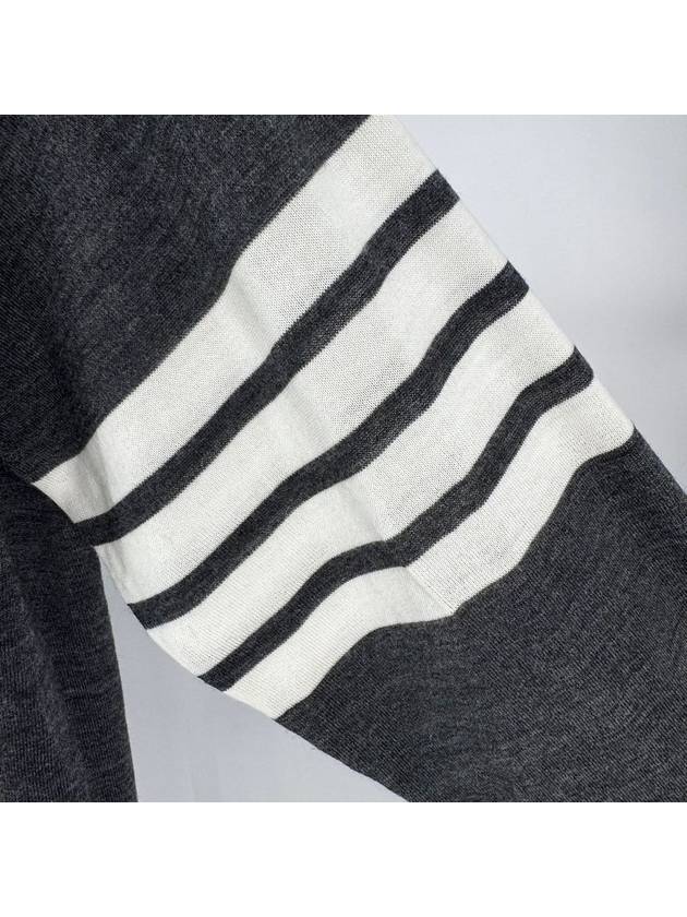 Diagonal armband merino wool knit gray size 2 - THOM BROWNE - BALAAN 6