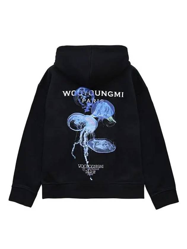 Luminous Jellyfish Back Logo Hoodie Black - WOOYOUNGMI - BALAAN 2