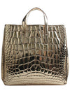 Gold mirror wani pattern big shopper bag - SAINT LAURENT - BALAAN 3