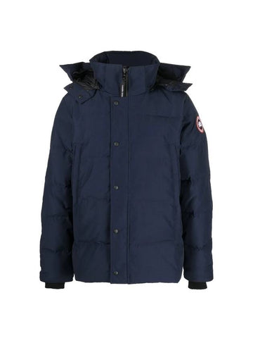 Wyndham Logo Patch Padding Navy - CANADA GOOSE - BALAAN 1