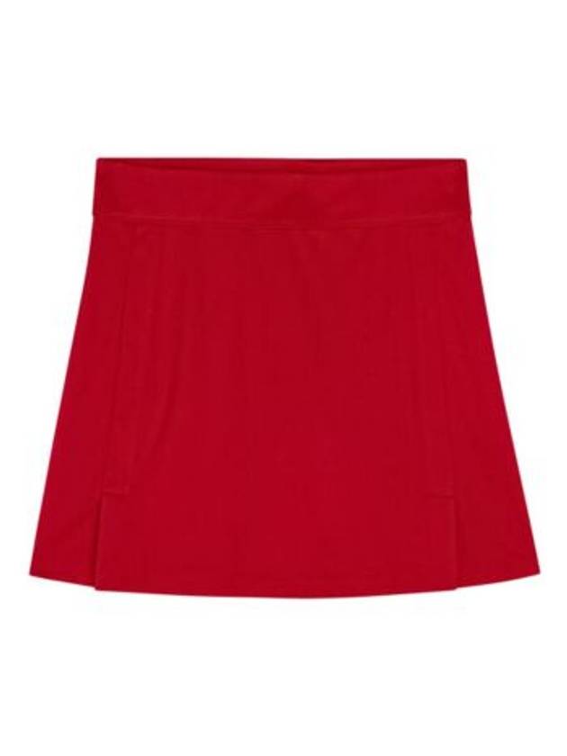 Women's Amelie Midi Golf Skirt Red - J.LINDEBERG - BALAAN 1