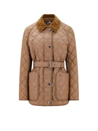 Diamond Quilted Nylon Jacket Beige - BURBERRY - BALAAN 2