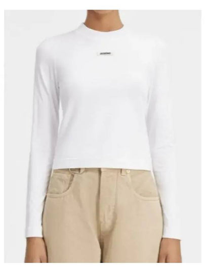 Le Gros Grain Manches Long Sleeve T-Shirt White - JACQUEMUS - BALAAN 2