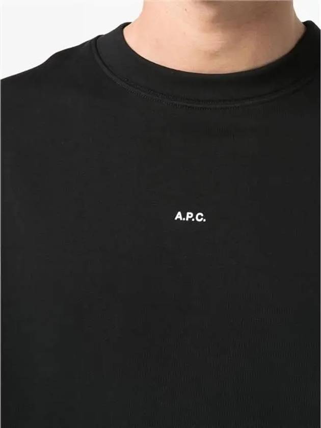 Men's Steve Logo Sweatshirt Black - A.P.C. - BALAAN 3