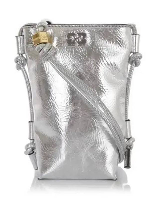 Crossbody silver metallic mini bag 270176 - GANNI - BALAAN 1