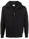 Lens Patch Diagonal Raised Fleece Mix Hooded Jacket Black - CP COMPANY - BALAAN 2