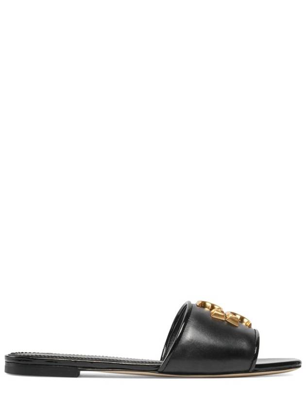 Logo Eleanor Slippers Black - TORY BURCH - BALAAN 2