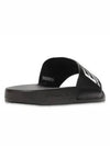 EA7 Embossed Logo Flat Slippers Black - EMPORIO ARMANI - BALAAN 4