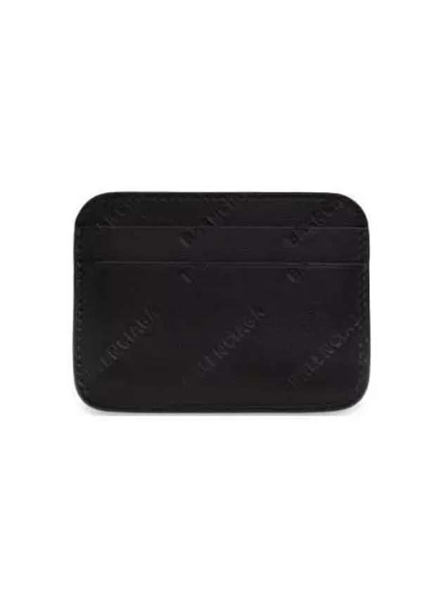 Embossed Logo Card Wallet Black - BALENCIAGA - BALAAN 2