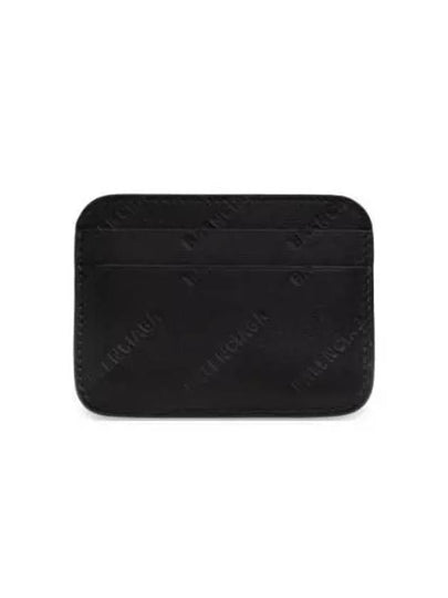 Embossed Logo Card Wallet Black - BALENCIAGA - BALAAN 2