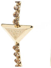 Triangle Logo Crystal Headband Gold Topaz Light - PRADA - BALAAN 7