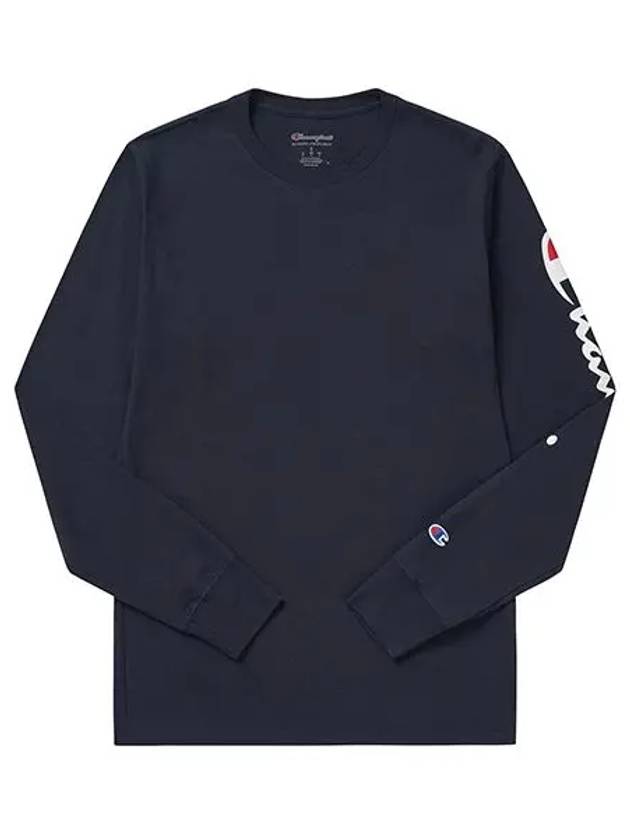 Graphic Classic Jersey Long Sleeve T-Shirt Navy - CHAMPION - BALAAN 6