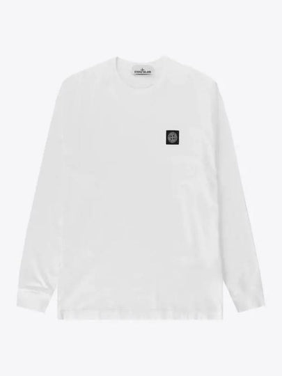 Cotton Jersey Long Sleeve T Shirt White - STONE ISLAND - BALAAN 2