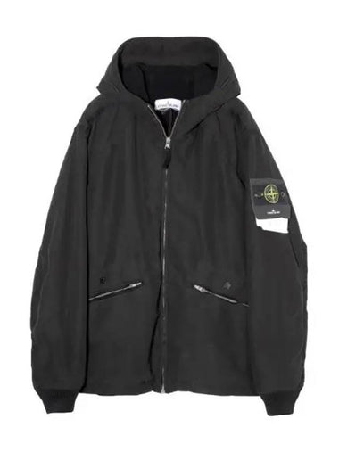 David Wright micro pile hooded jacket - STONE ISLAND - BALAAN 1