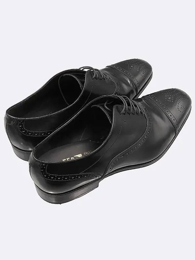 Ferragamo Black Leather Men s Wingtip Shoes - SALVATORE FERRAGAMO - BALAAN 5