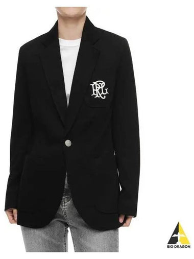 W double knit jacquard blazer black - POLO RALPH LAUREN - BALAAN 1