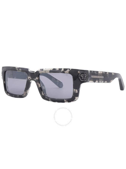 Philipp Plein Grey Rectangular Men's Sunglasses SPP044M 809X 53 - PHILIPP PLEIN - BALAAN 2