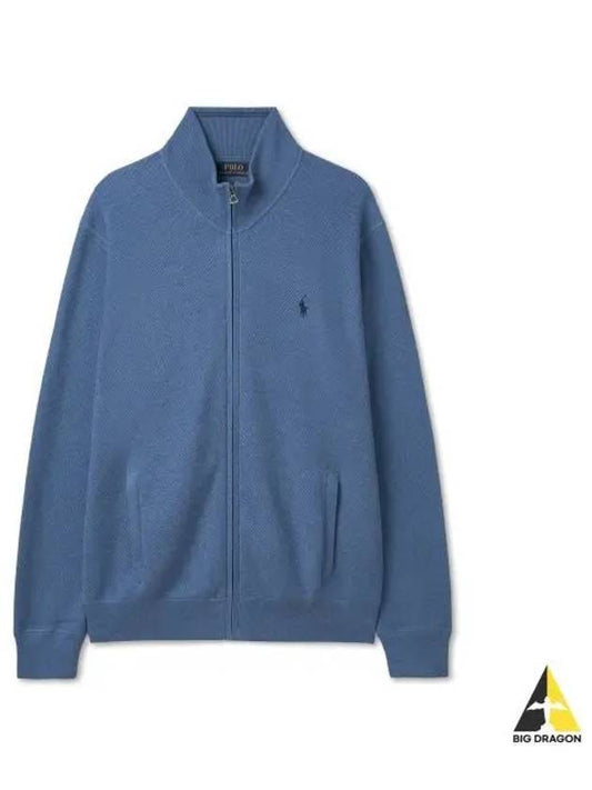 Full zip cotton sweater blue - POLO RALPH LAUREN - BALAAN 1