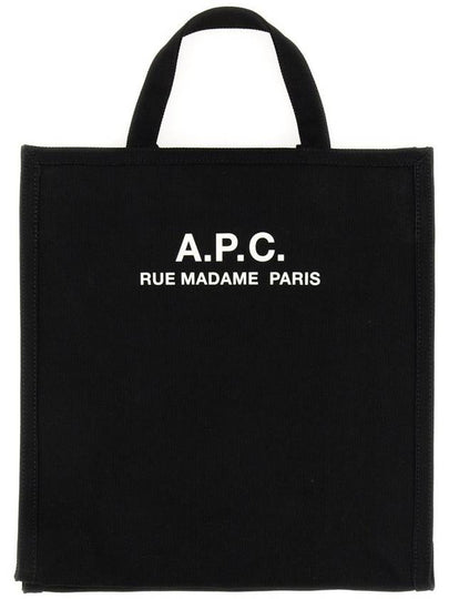 Recovery Logo Printing Cotton Tote Bag Black - A.P.C. - BALAAN 2