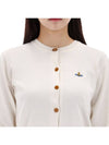 Bea Logo Cardigan Cream - VIVIENNE WESTWOOD - BALAAN 4