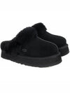 Women's Diskett Fleece Platform Slippers Black - UGG - BALAAN 3