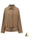 CTrench Side Button Pocket Cotton Trench Coat Light Brown - MAX MARA - BALAAN 2