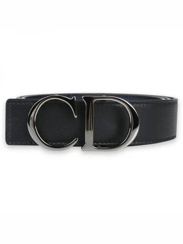 Reversible CD Leather Belt Black - DIOR - BALAAN 2