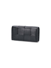 Intrecciato Large Flap Long Wallet Black - BOTTEGA VENETA - BALAAN 3