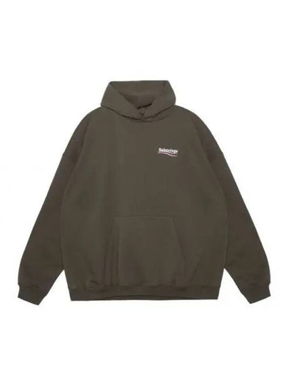 Men's Political Campaign Large Fit Hoodie Khaki - BALENCIAGA - BALAAN 2