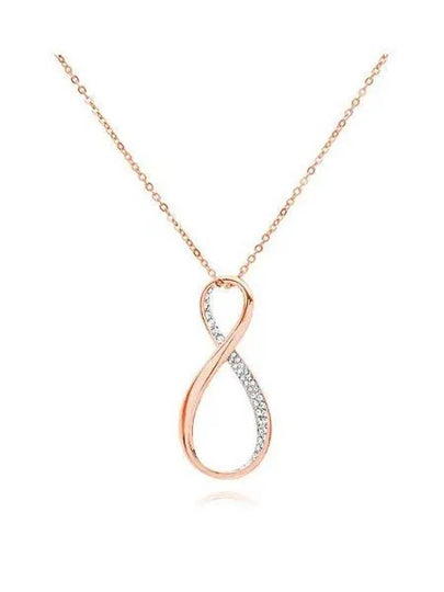 Exist Infinity Pendant Necklace Rose Gold - SWAROVSKI - BALAAN 2