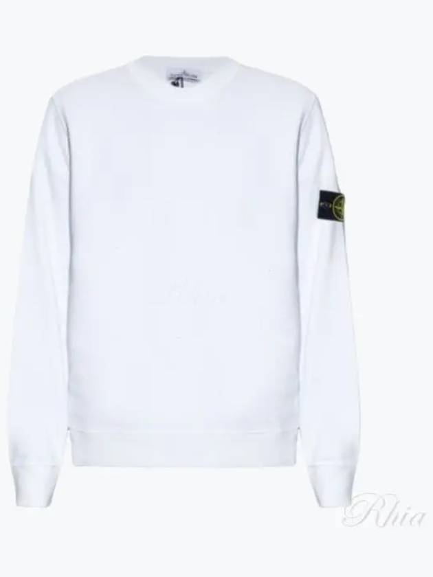 Wappen Patch Garment Dyed Sweatshirt White - STONE ISLAND - BALAAN 2