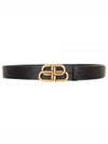 BB Logo Leather Belt Black - BALENCIAGA - BALAAN 2