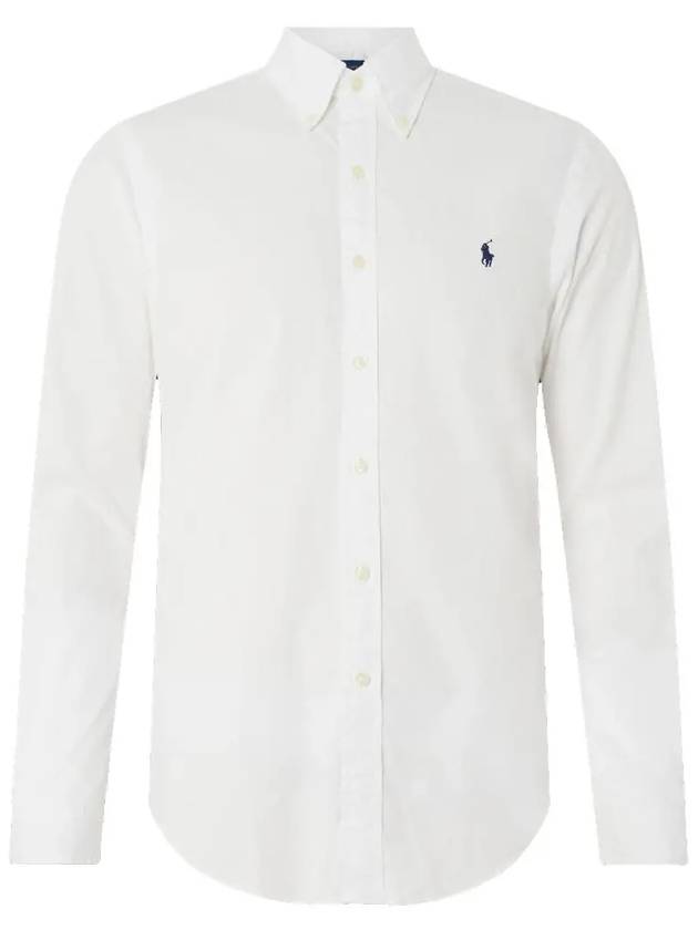 Men's Pony Slim Fit Long Sleeve Shirt White - POLO RALPH LAUREN - BALAAN 3