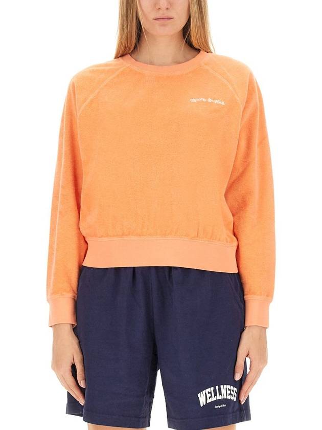 NY Tennis Club Terry Cotton Sweatshirt Orange - SPORTY & RICH - BALAAN 2