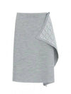 Skirt Grey Wool Skirt - FENDI - BALAAN 2