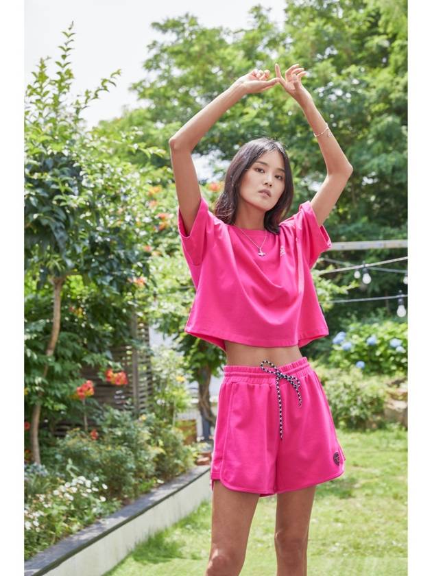 WOMEN RECYCLE SWEAT SHORTS PINK - THE GREEN LAB - BALAAN 8