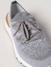 Stretch Knit Low Top Sneakers Grey - BRUNELLO CUCINELLI - BALAAN 4