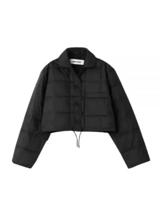 Yanki CROP PED DOWN SHIRT MICRO BLACK crop down shirt jacket micro black - IENKI IENKI - BALAAN 1