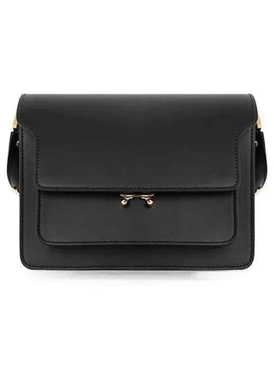 Trunk Medium Calfskin Shoulder Bag Black - MARNI - BALAAN 2