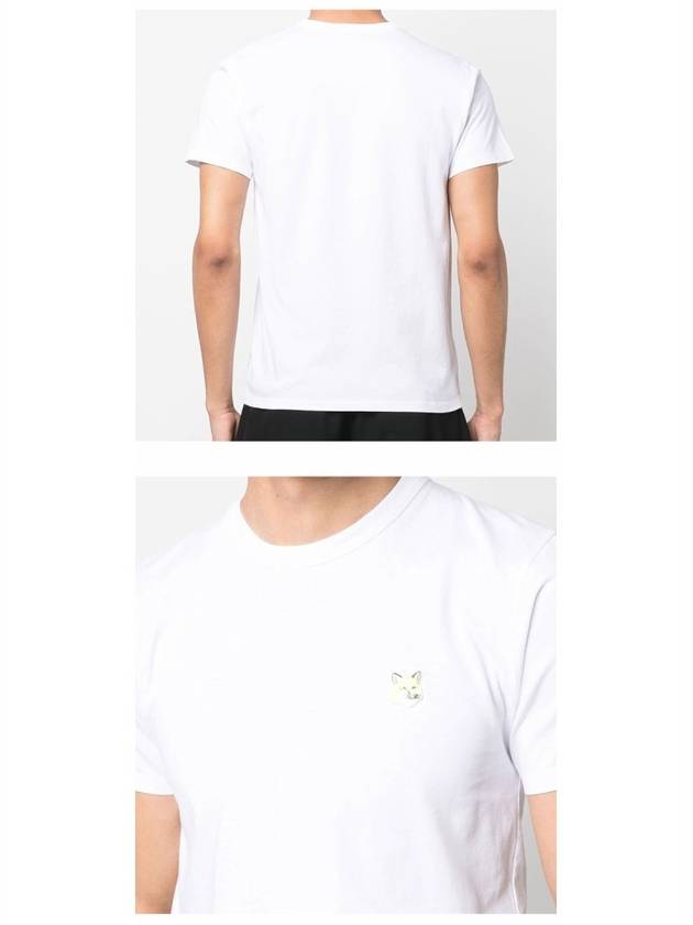 Monochrome Fox Head Patch Short Sleeve T-Shirt White - MAISON KITSUNE - BALAAN 6