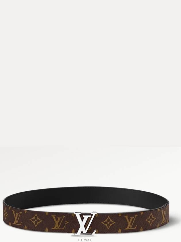 LV Initiales 35MM Reversible Leather Belt Black Brown - LOUIS VUITTON - BALAAN 2