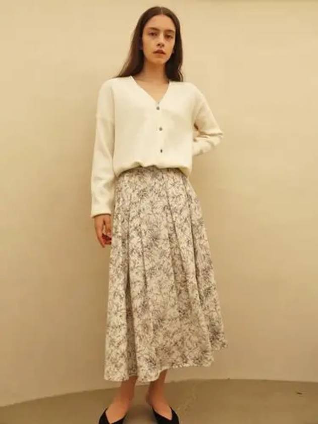 Cotton flower ivory skirt Cotton Flower IV SK - DAMAGE MNEMONIC - BALAAN 1