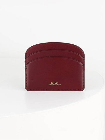 Half Moon Slim Card Wallet VINO Color PXBMW F63412 - A.P.C. - BALAAN 1