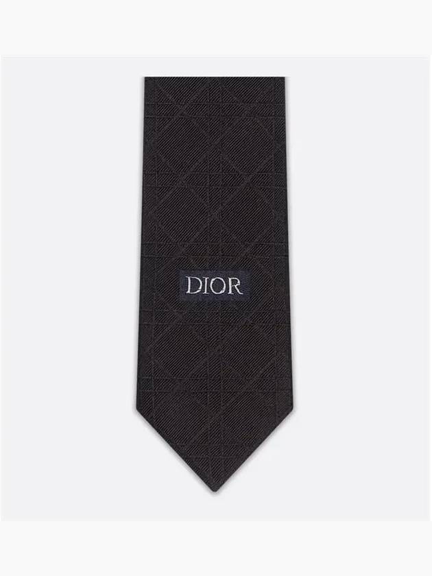 Cannage Silk Tie Black - DIOR - BALAAN 3