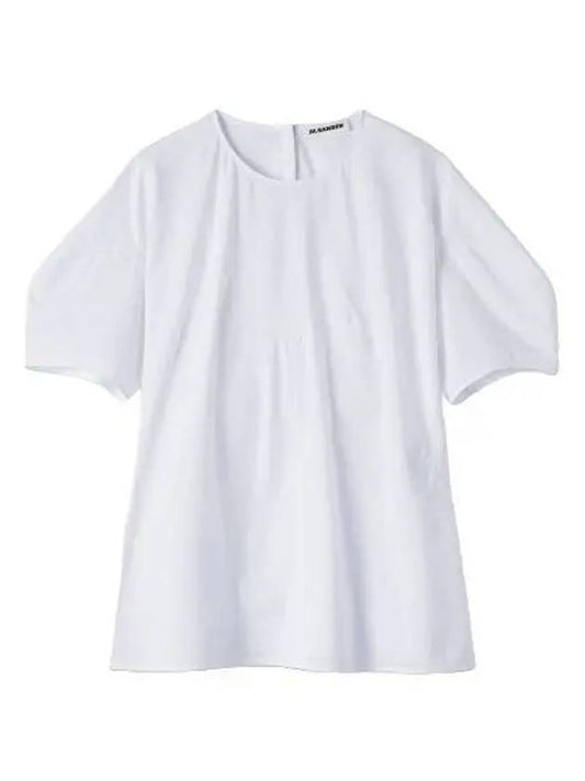 Poplin short sleeve t shirt white - JIL SANDER - BALAAN 1