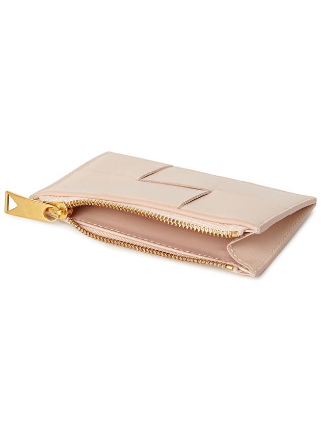 Intrecciato Cassette Zipper Card Wallet Pink - BOTTEGA VENETA - BALAAN 5